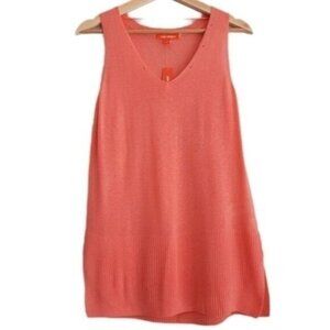 JOE FRESH - New Fine Knit Tank Sleeveless V-Neck Top Shell Pink Sz S